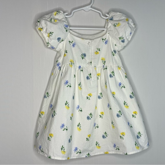 Janie And Jack The Posy Perfect Dress White Floral Seersucker Spring 2T - Picture 5 of 13